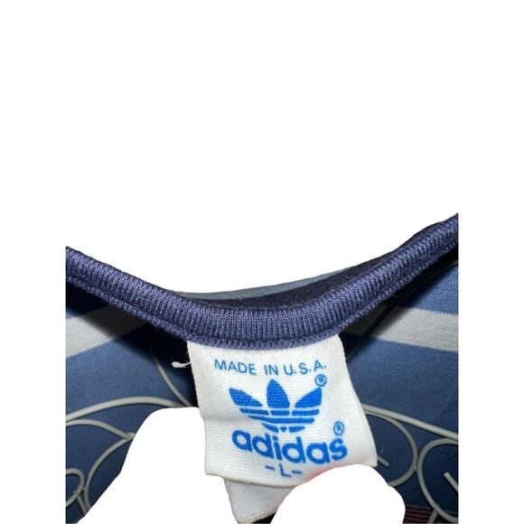 VINTAGE Y2K ADIDAS Men’s size Large T-Shirt Crew Neck SHIRT SHORT SLEEVE blue - Picture 4 of 7